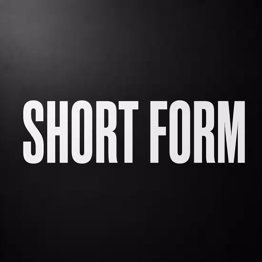 Cover image for Short Form Editing