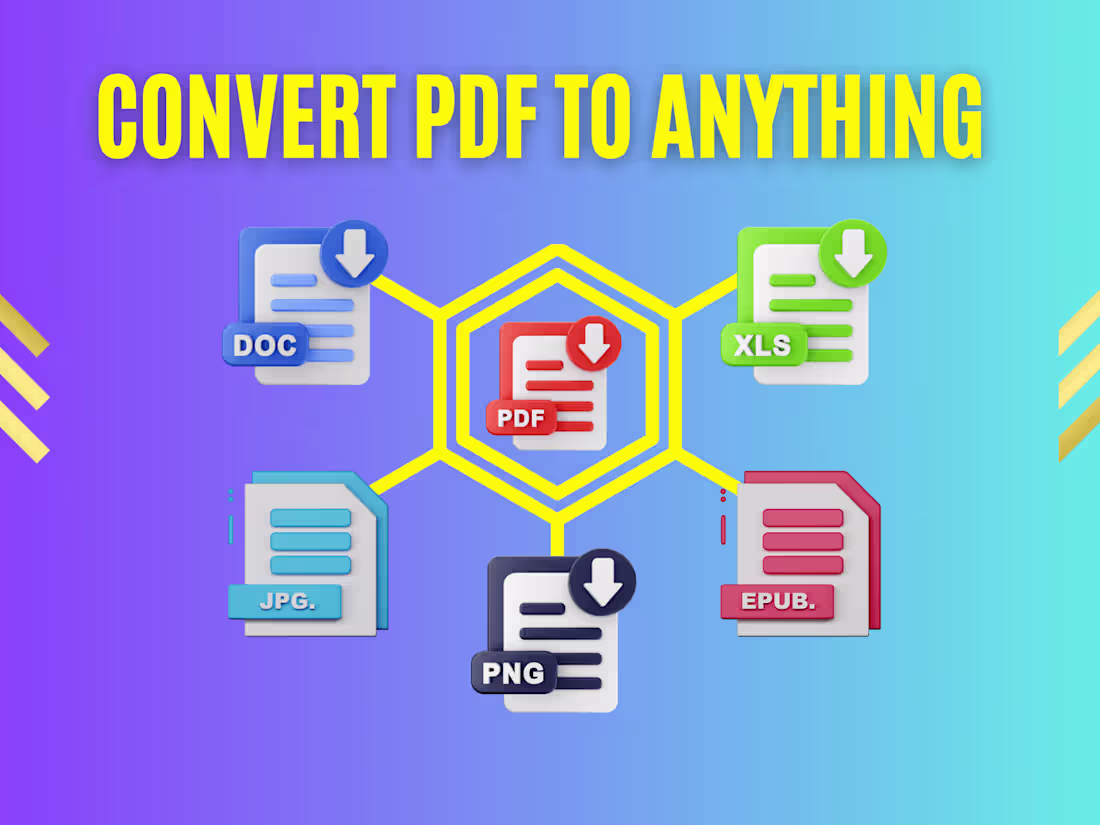 Cover image for ⭕convert PDF to word or excel and vice versa⭕PDF fillable form ⭕