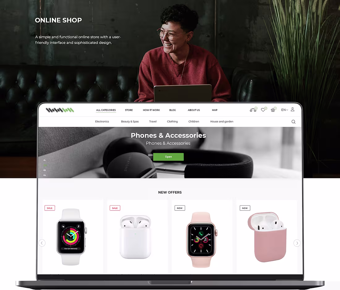 Cover image for An online marketplace: UI/UX design / development / App 