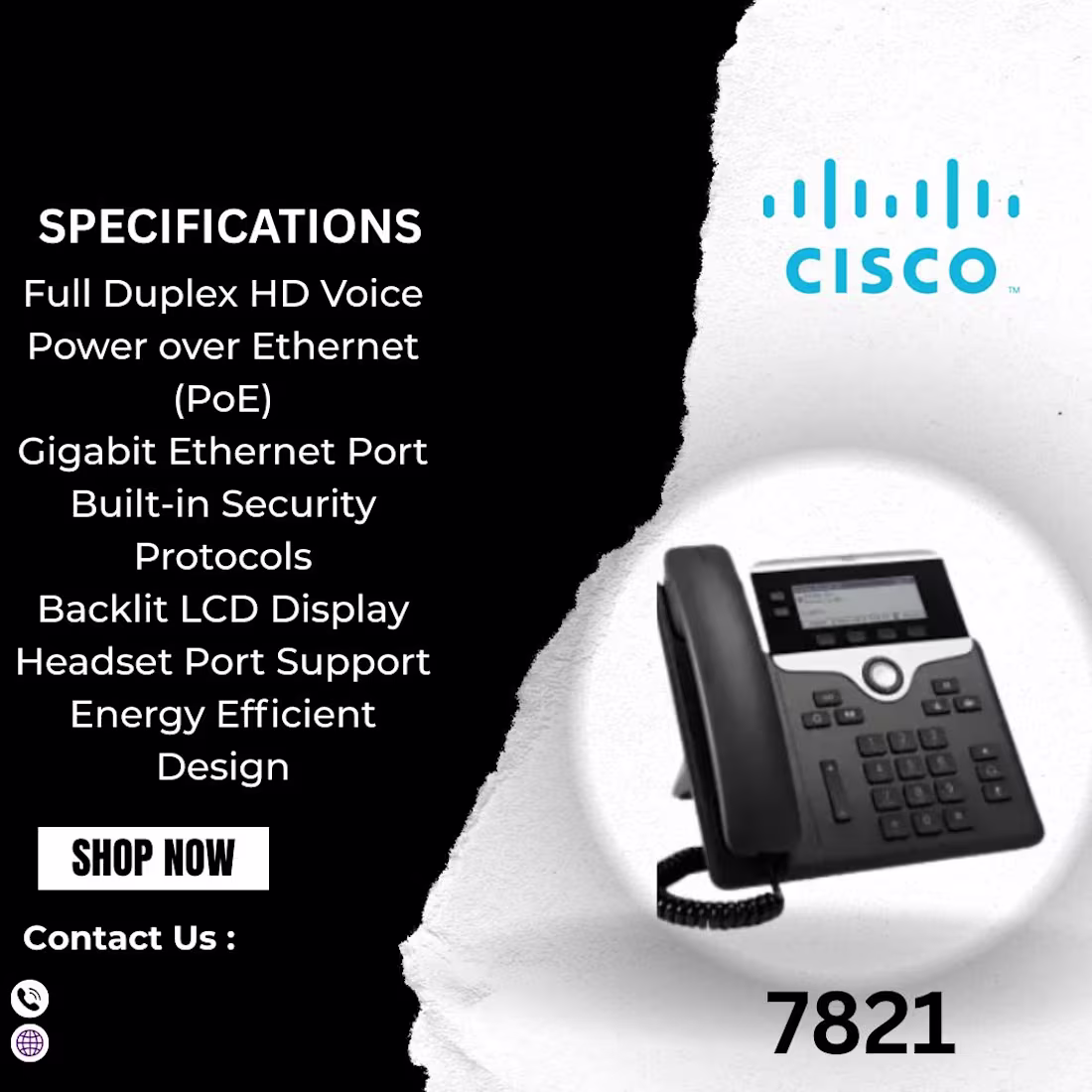 Cover image for PRODUCT FLYER MADE FOR CISCO IP PHONE 7821