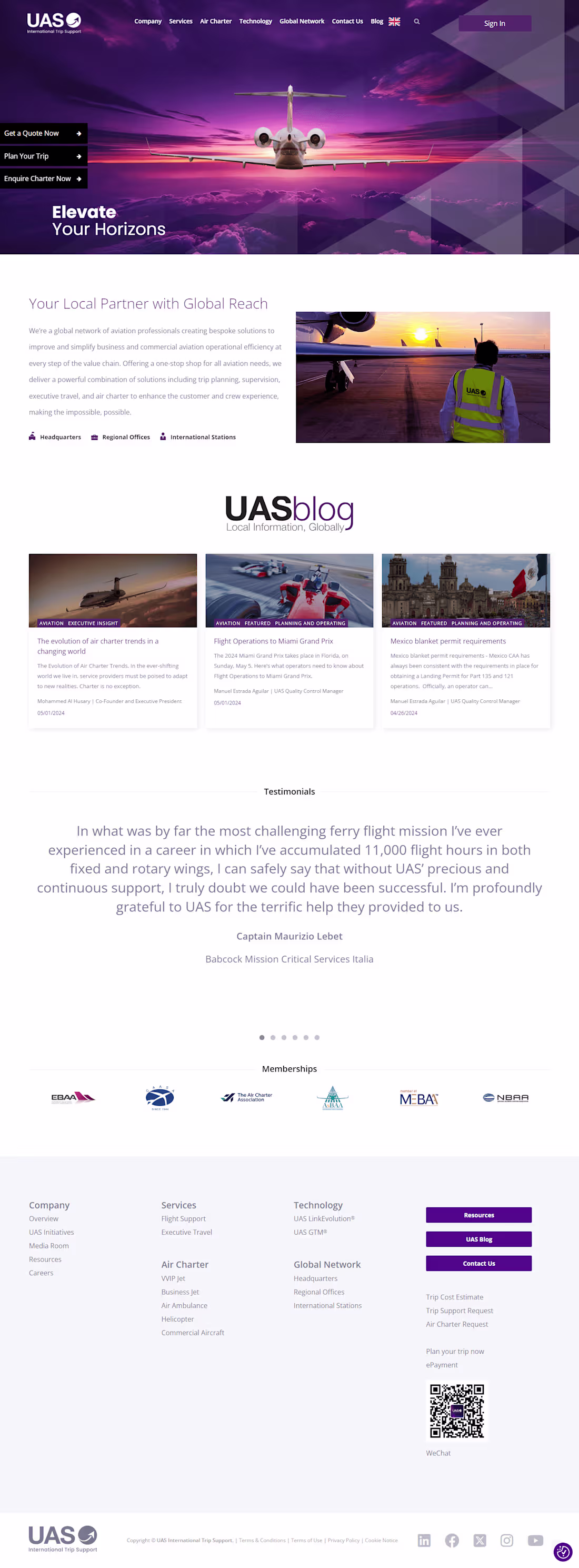 Cover image for Home | UAS International Trip Support
