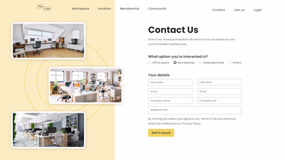 Cover image for Contact Page Design