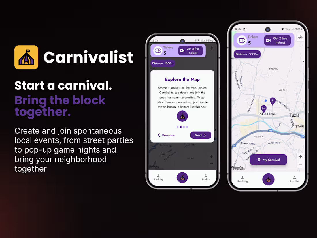 Cover image for Carnivalist is a location-based social