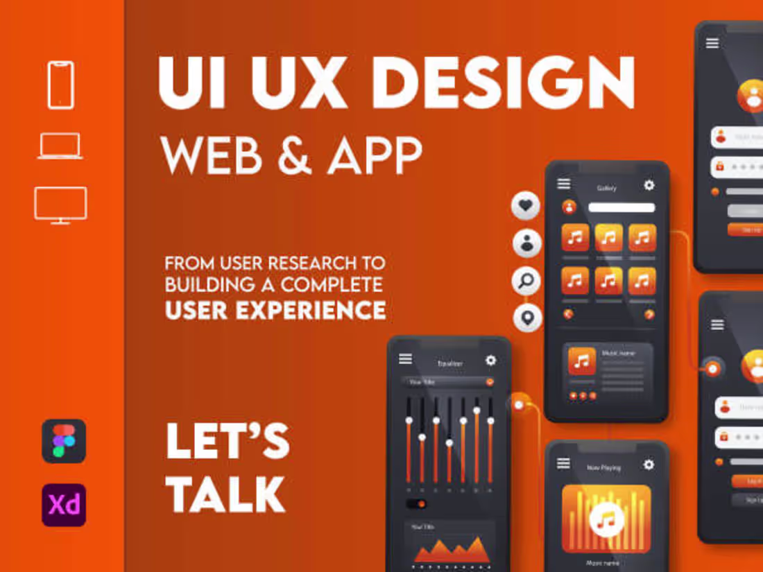 Cover image for I will do UI UX design, mobile app or website ui ux design