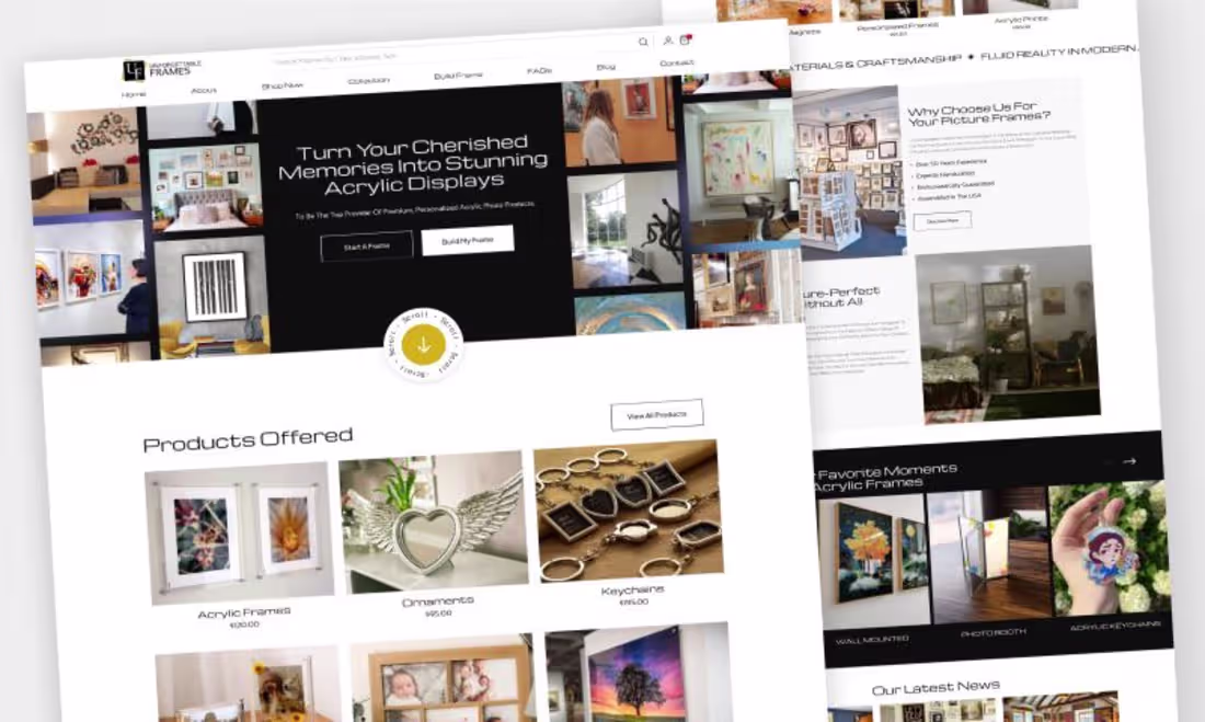 Cover image for 🖼️ E-commerce Website – Picture Frame Store A modern and us...