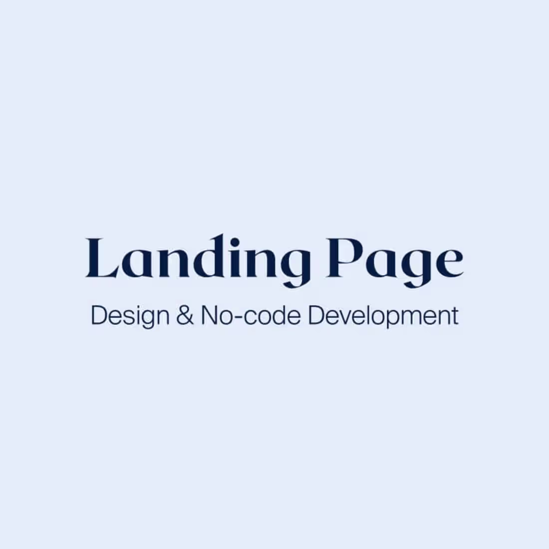 Cover image for Landing page – Design & No-code Development