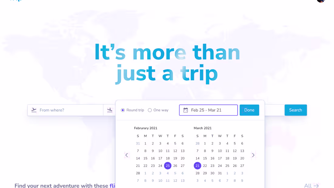 Cover image for Trip Flight booking app