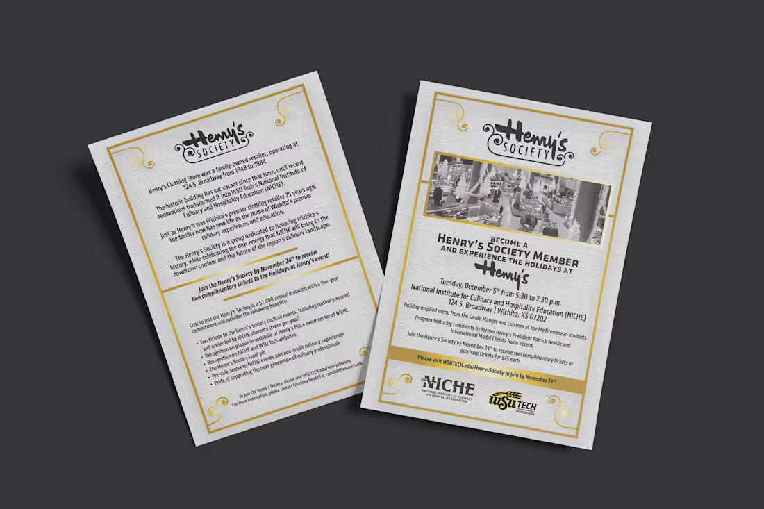 Cover image for Event Invite - Henry's Society 