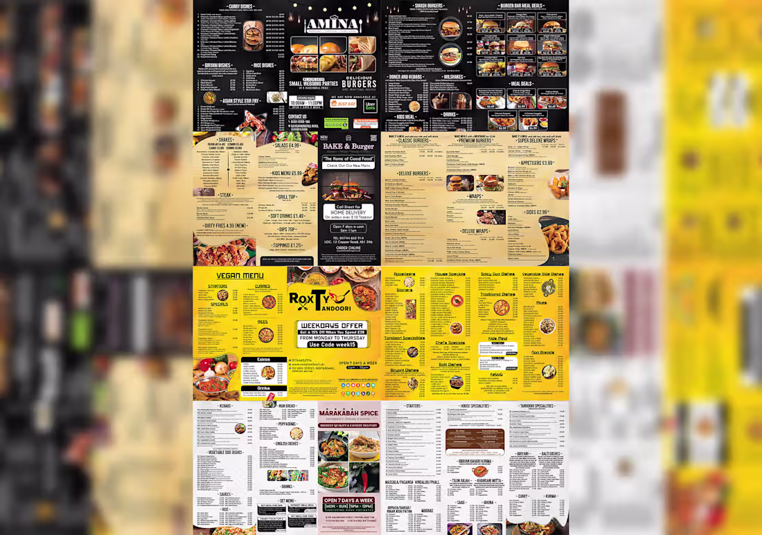 Cover image for Printed Menu Designs