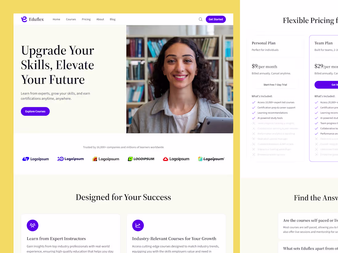 Cover image for Eduflex - Modern EdTech Website