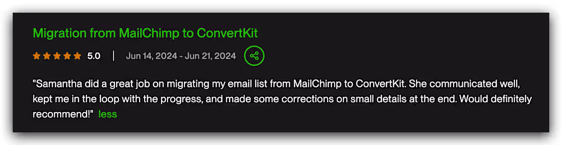 Cover image for MailChimp → Kit Migration with Post-Migration Support