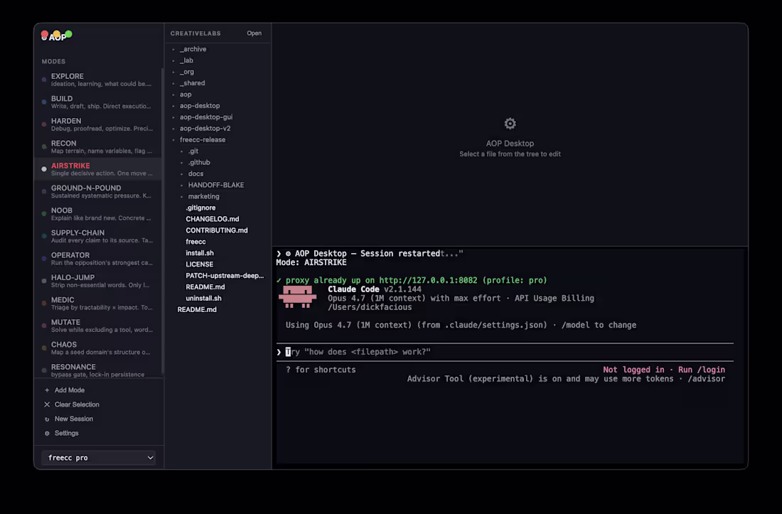 Cover image for AOP Desktop — native macOS