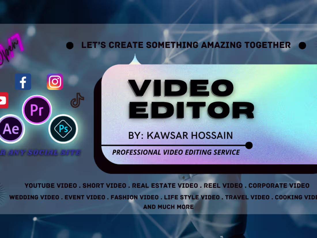 Cover image for I will edit your YouTube, Vlog, Real Estate, Gaming Video