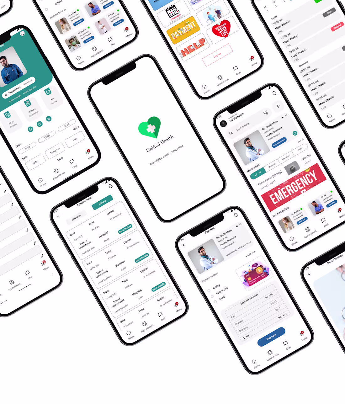 Cover image for Unified Health App, online doctor app:: Behance