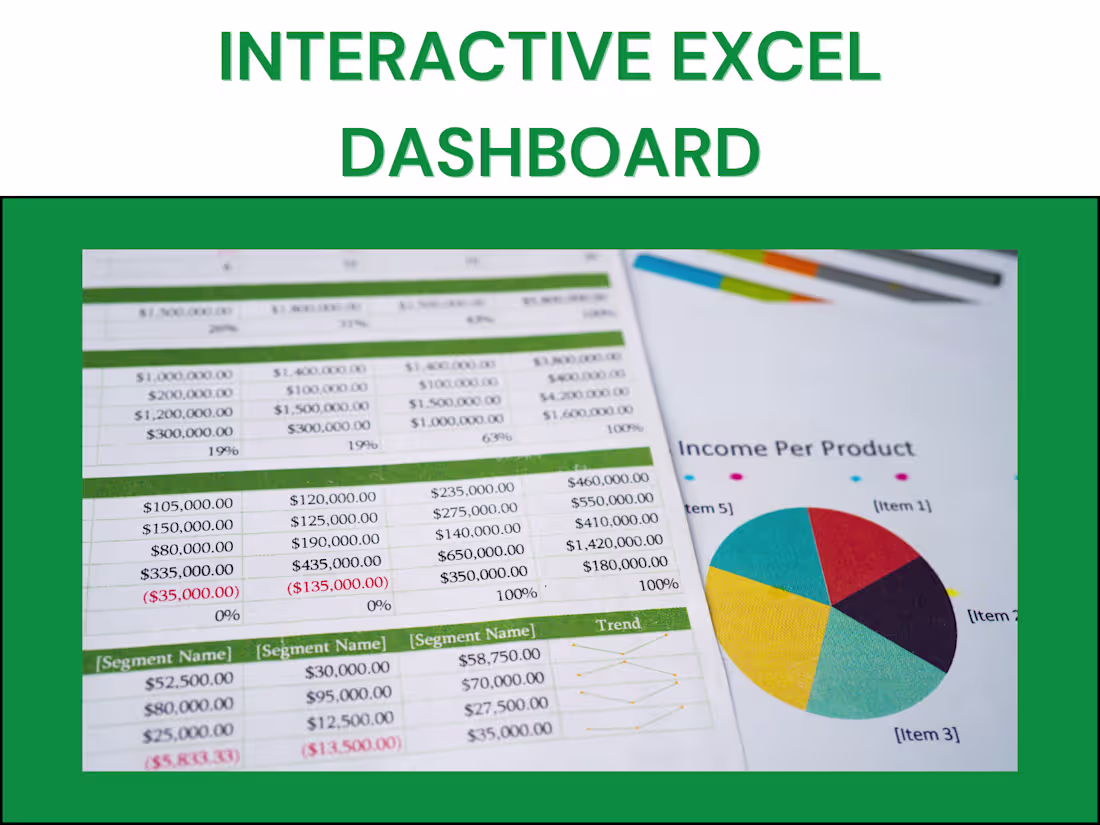 Cover image for Interactive Excel Dashboard Reports for Data-Driven Decisions