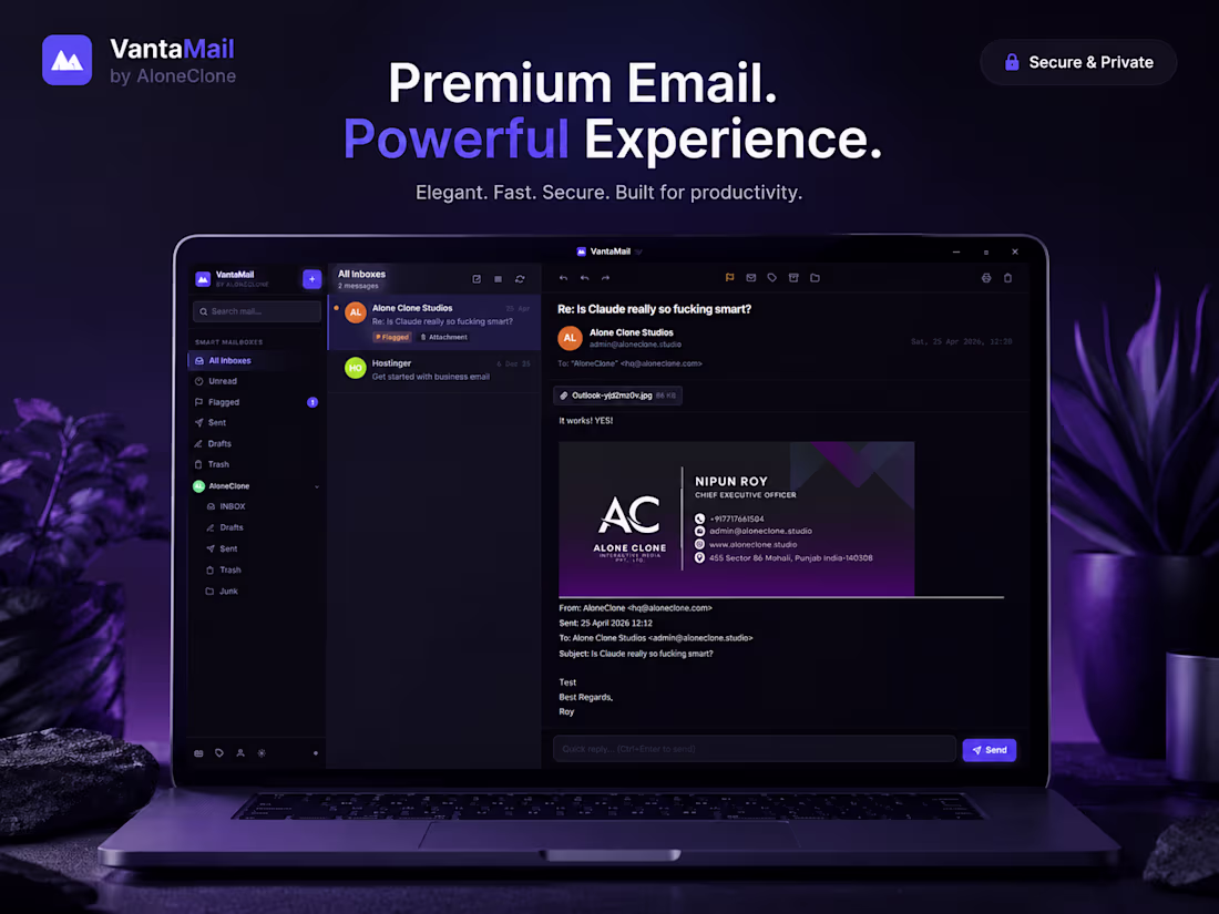 Cover image for VantaMail - A desktop email