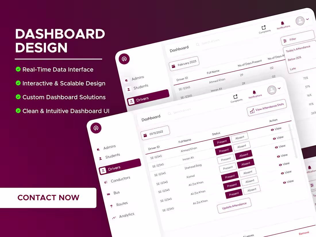 Cover image for Dashboard Design | Real-Time Data Interface