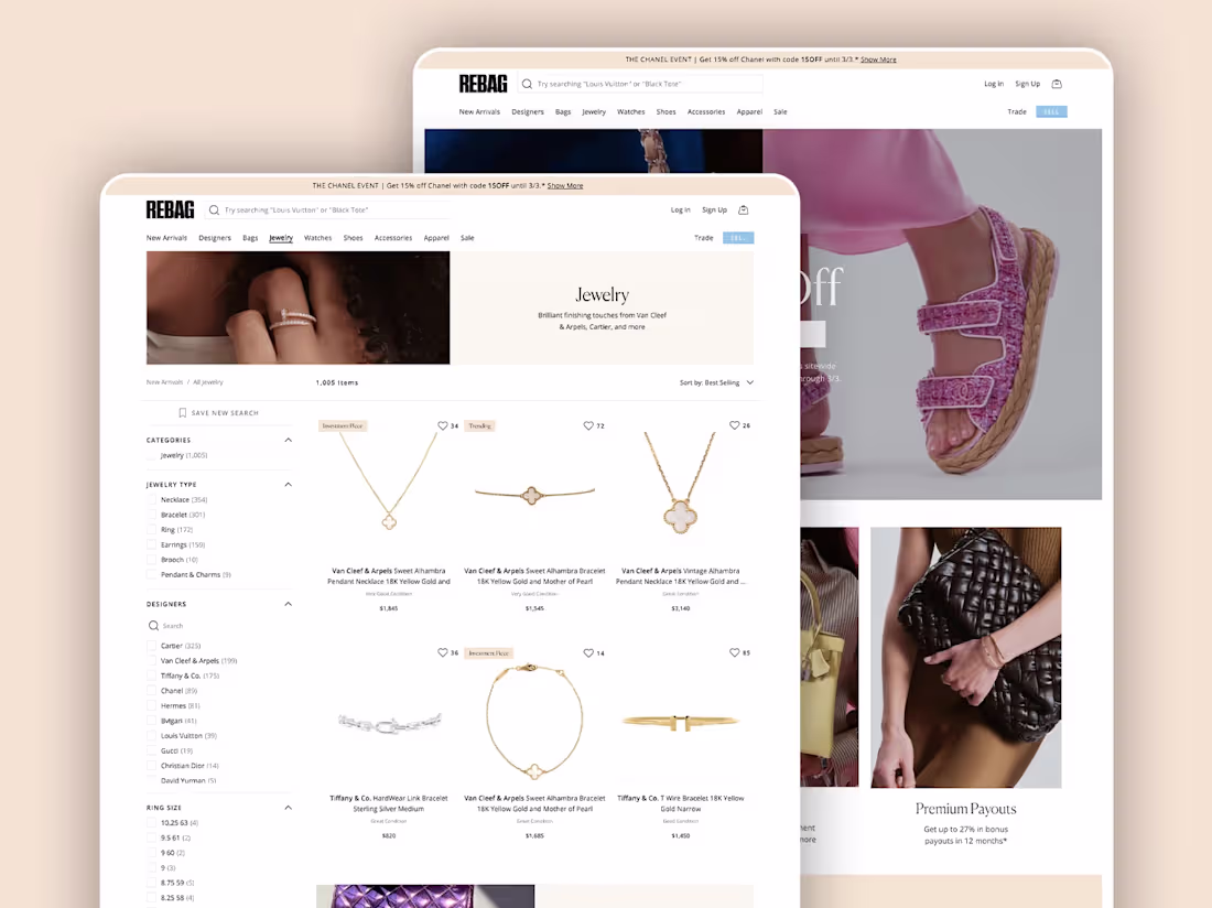 Cover image for Rebag -  Authenticated designer handbags
