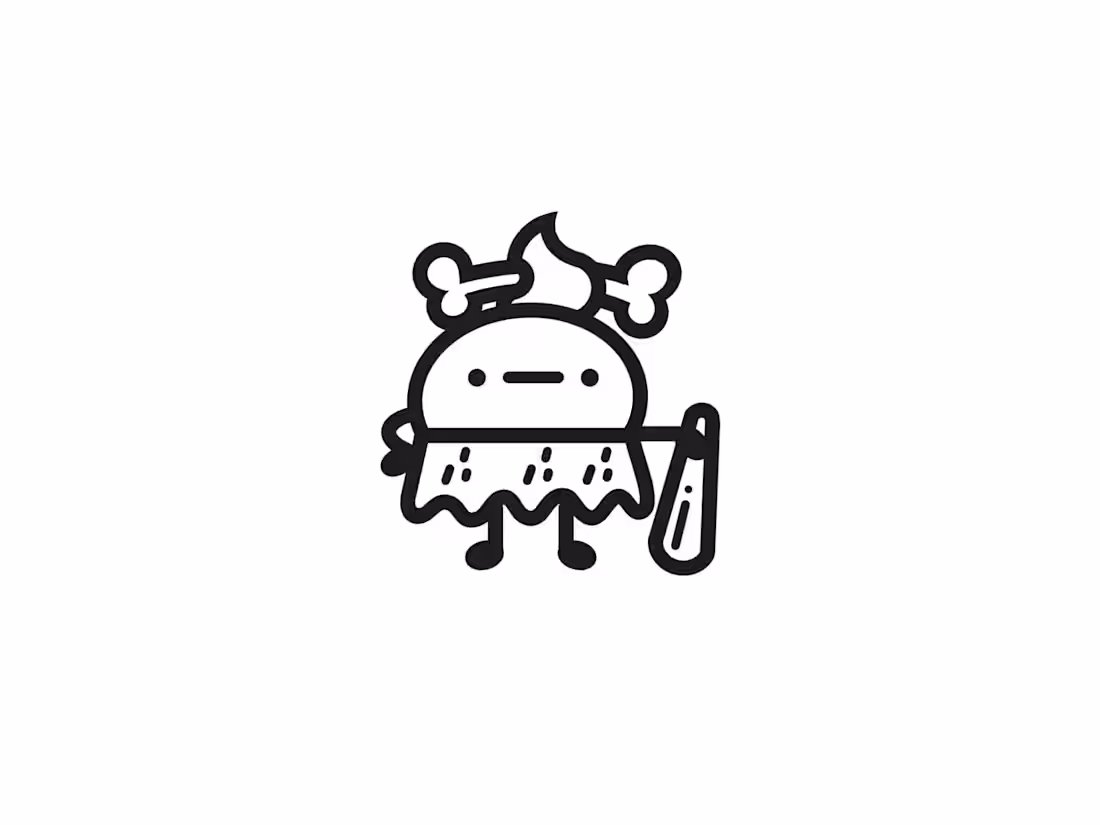 Cover image for Little caveman logo for sale Exclusive logo design by Anh Do...