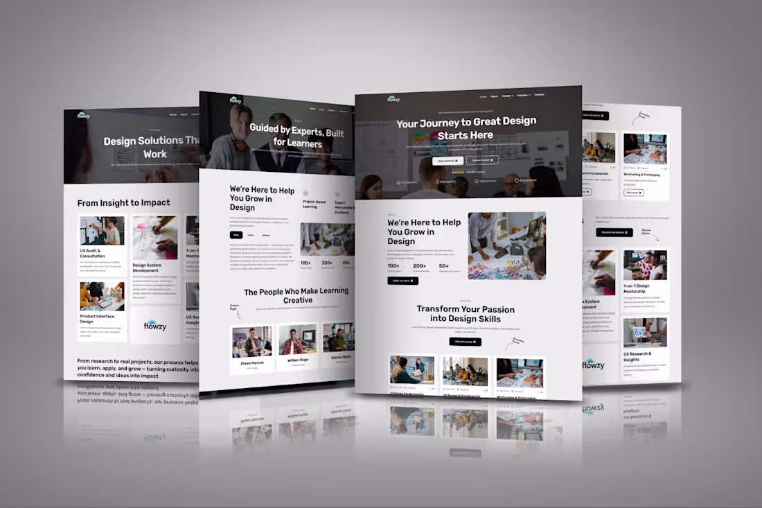 Cover image for Online Design Course / Learning Platform Website