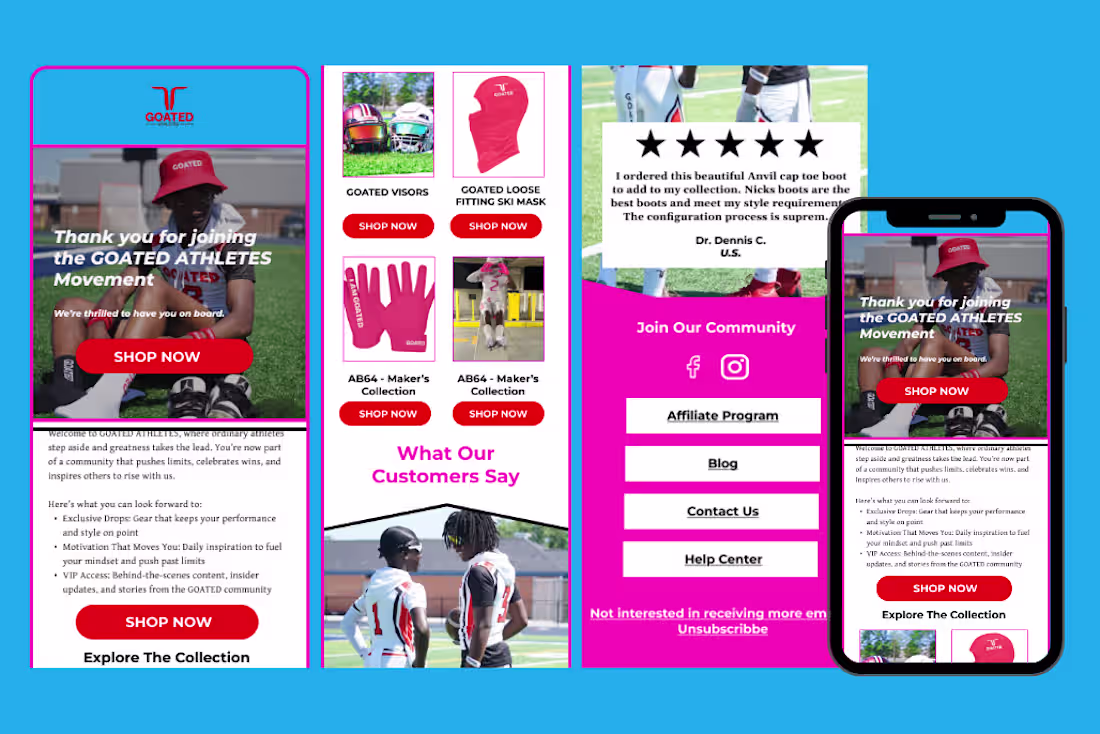 Cover image for Email Marketing System for Sportswear Brand