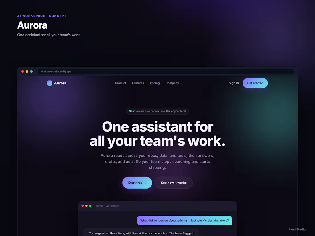 Cover image for Aurora — AI Workspace, Full