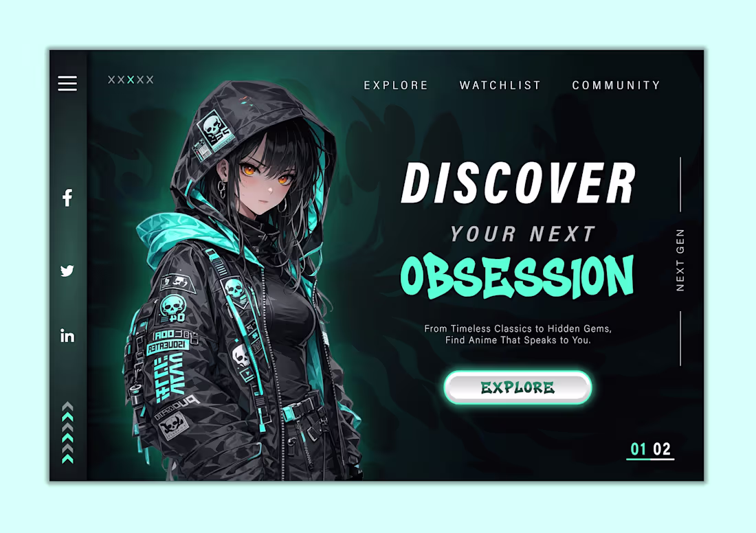 Cover image for Anime landing Page Ui Design