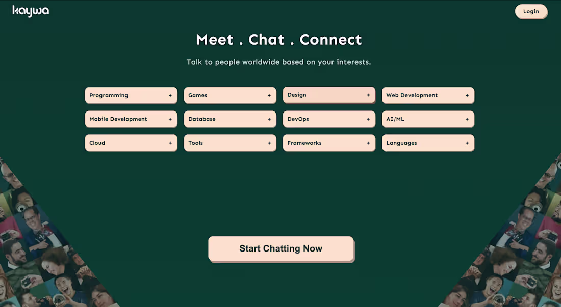 Cover image for Here is a web based community meet & chat app Kaywa