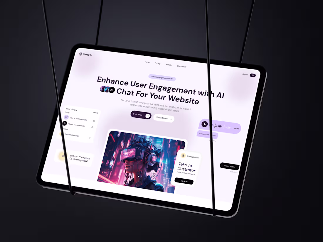 Cover image for AI Modern Webflow Landing Page