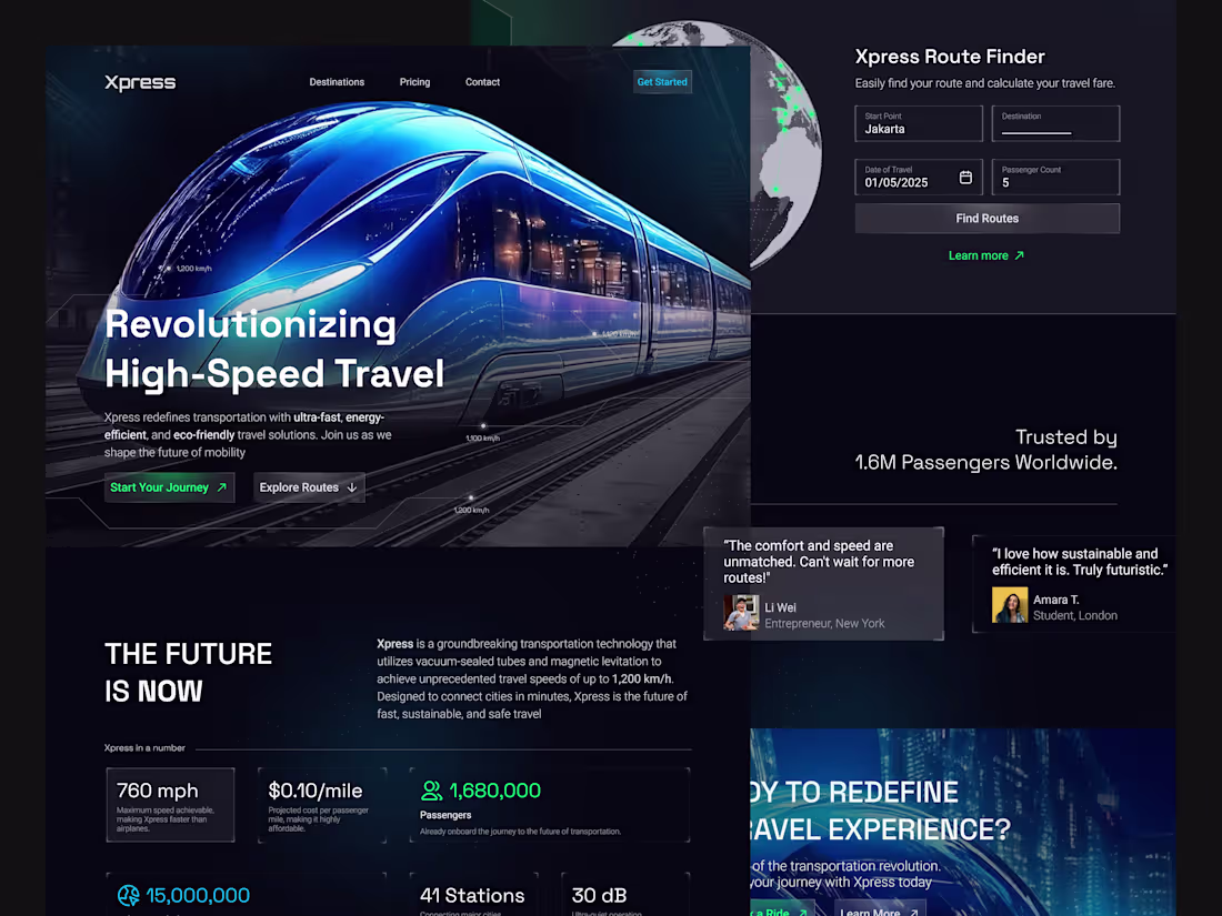 Cover image for Eksploration dark Mode Futuristic UI