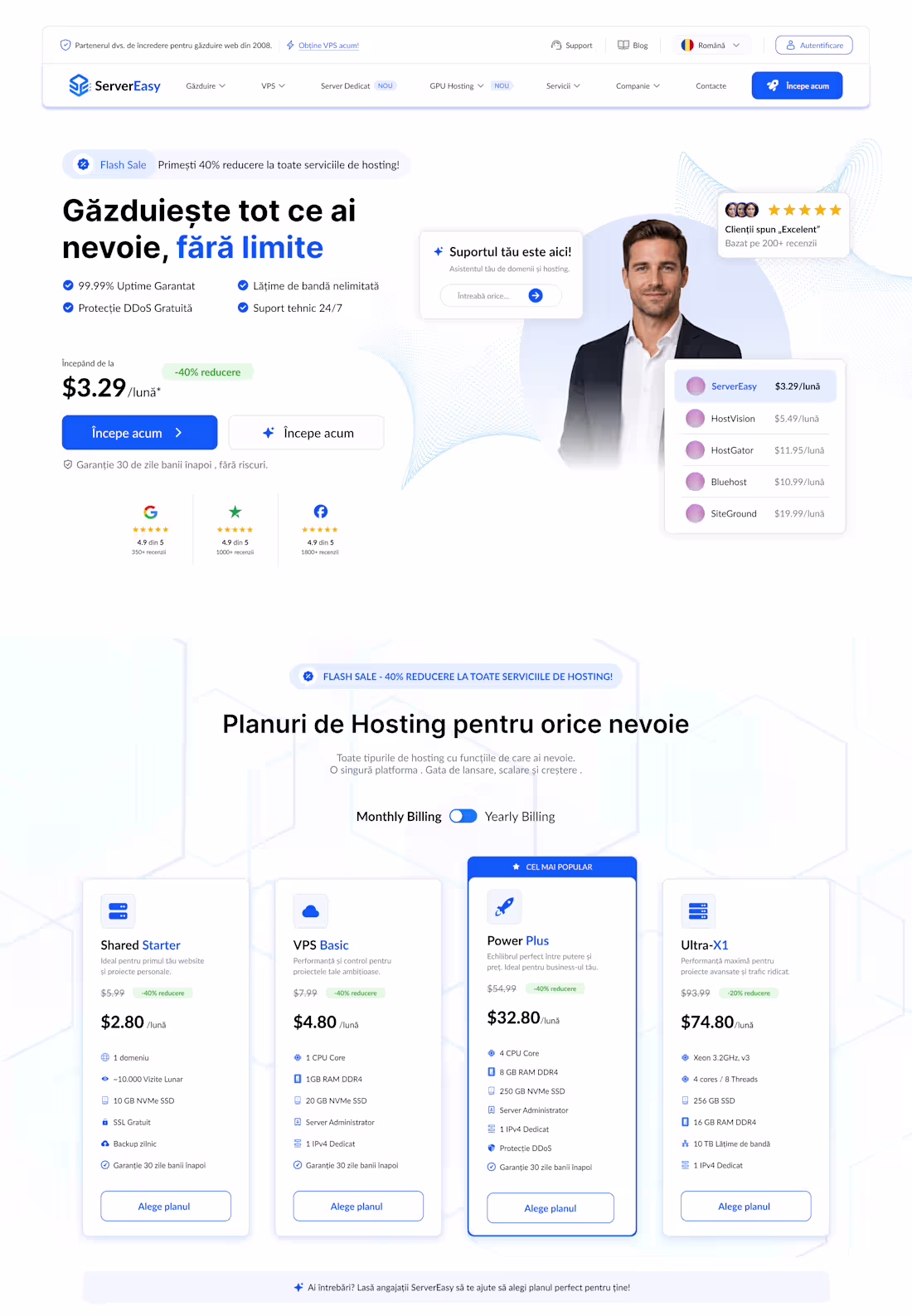 Cover image for Modern website design for ServerEasy,