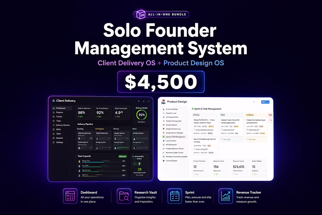 Cover image for Solo Founder Management System