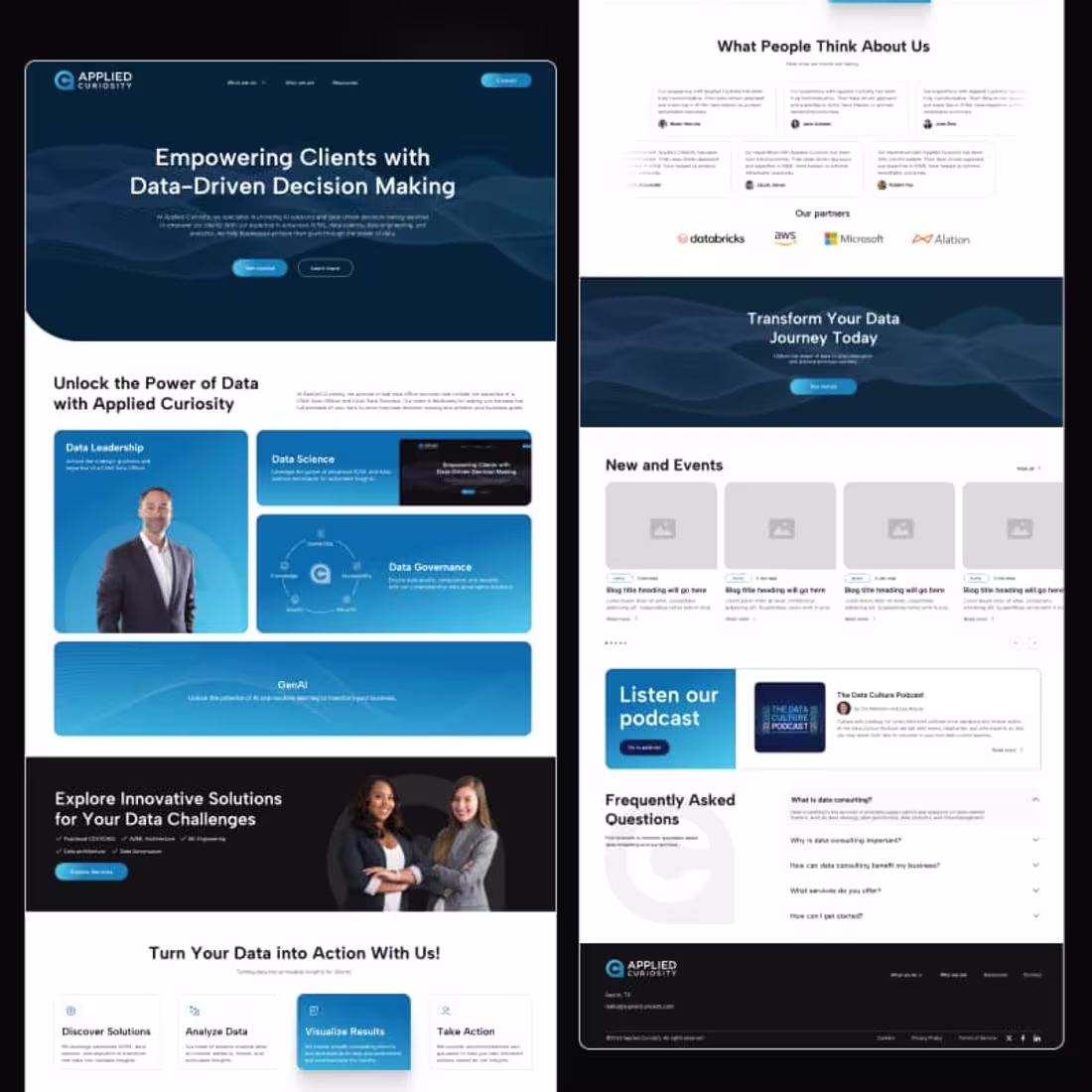 Cover image for Project Design in Figma for Data & AI IT Consulting services.