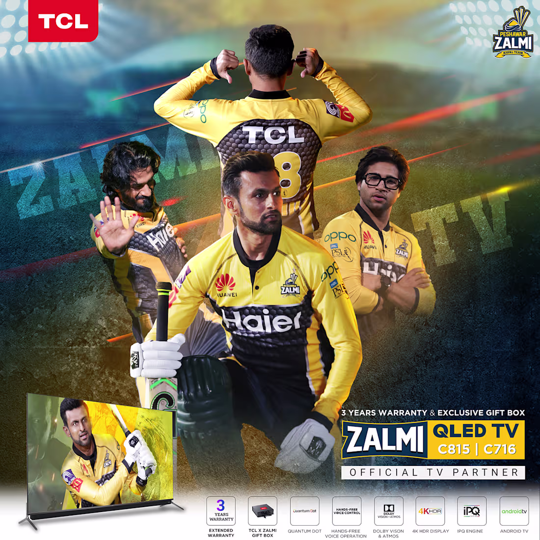 Cover image for TCL | Zalmi PSL season 6 campaign! :: Behance
