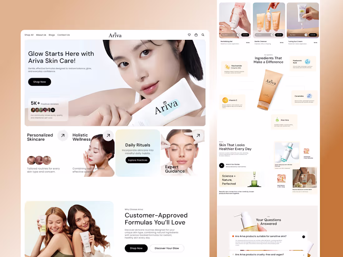 Cover image for Beauty Products Shopify Website Design