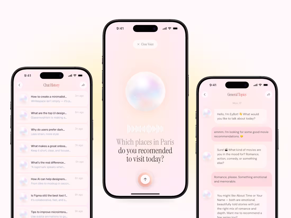 Cover image for Corelia - Mobile Chatbot App Design