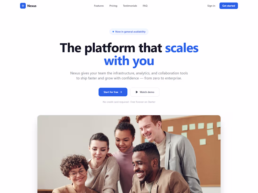Cover image for Nexus Landing Page