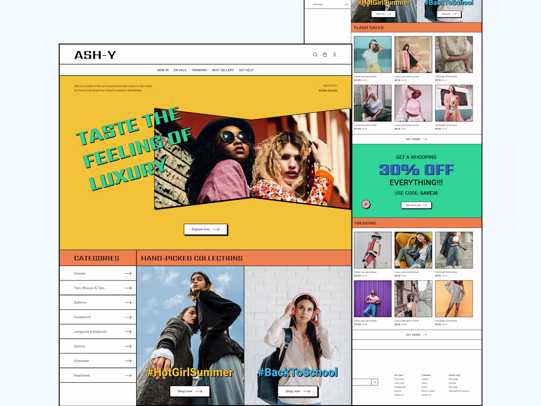 Cover image for Fashion e-commerce store (neubrutalism)