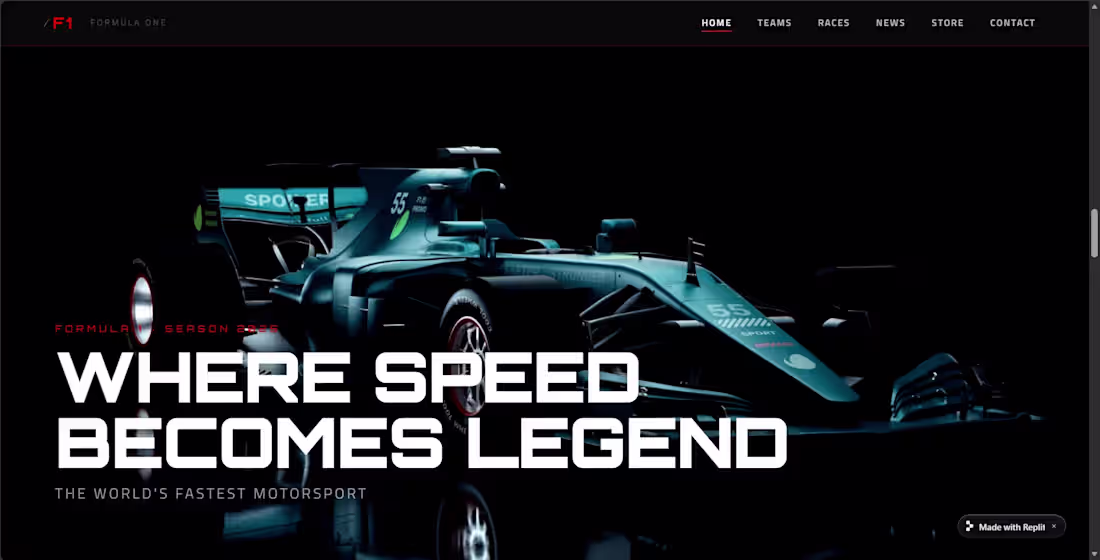 Cover image for Formula 1 fan base website