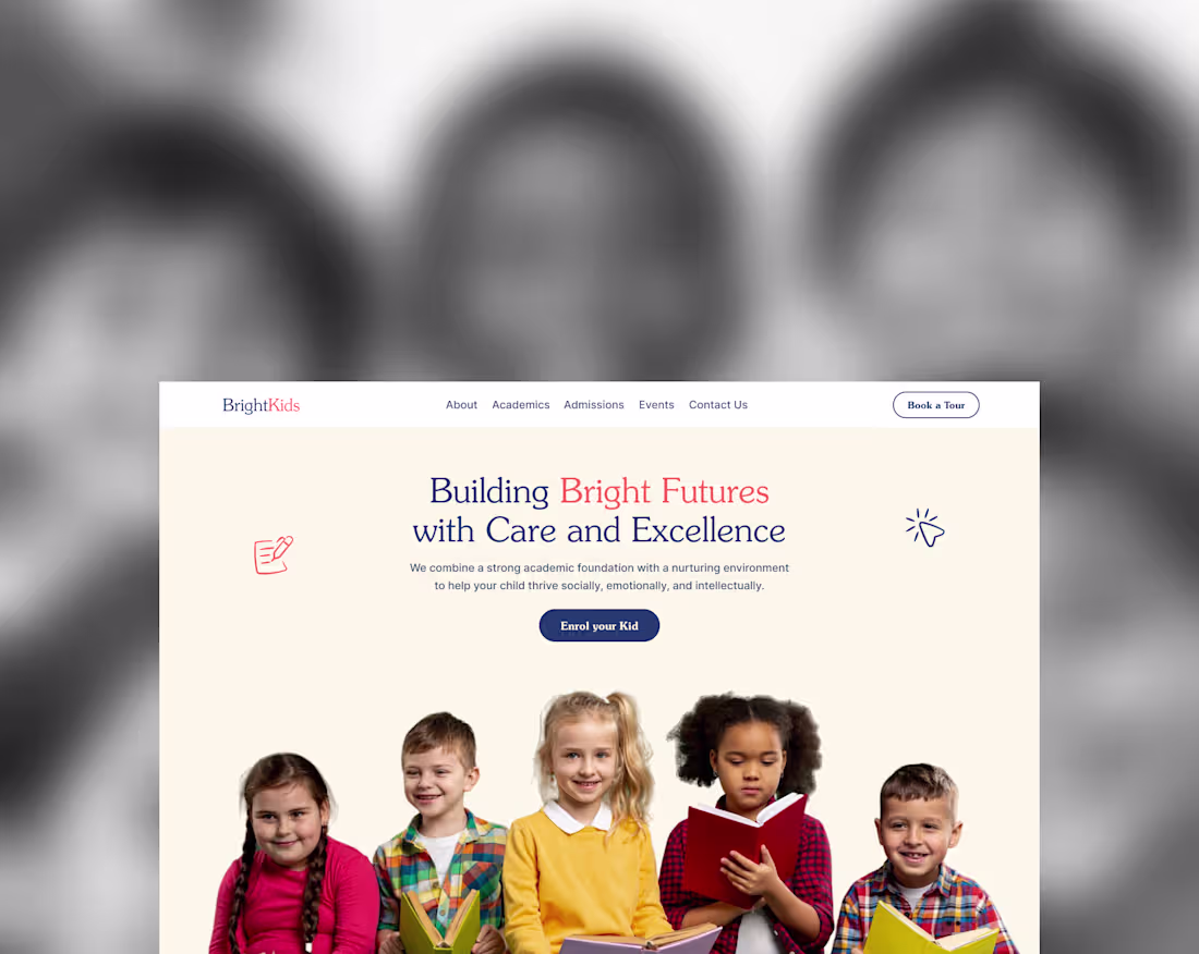 Cover image for Bright Kids school website