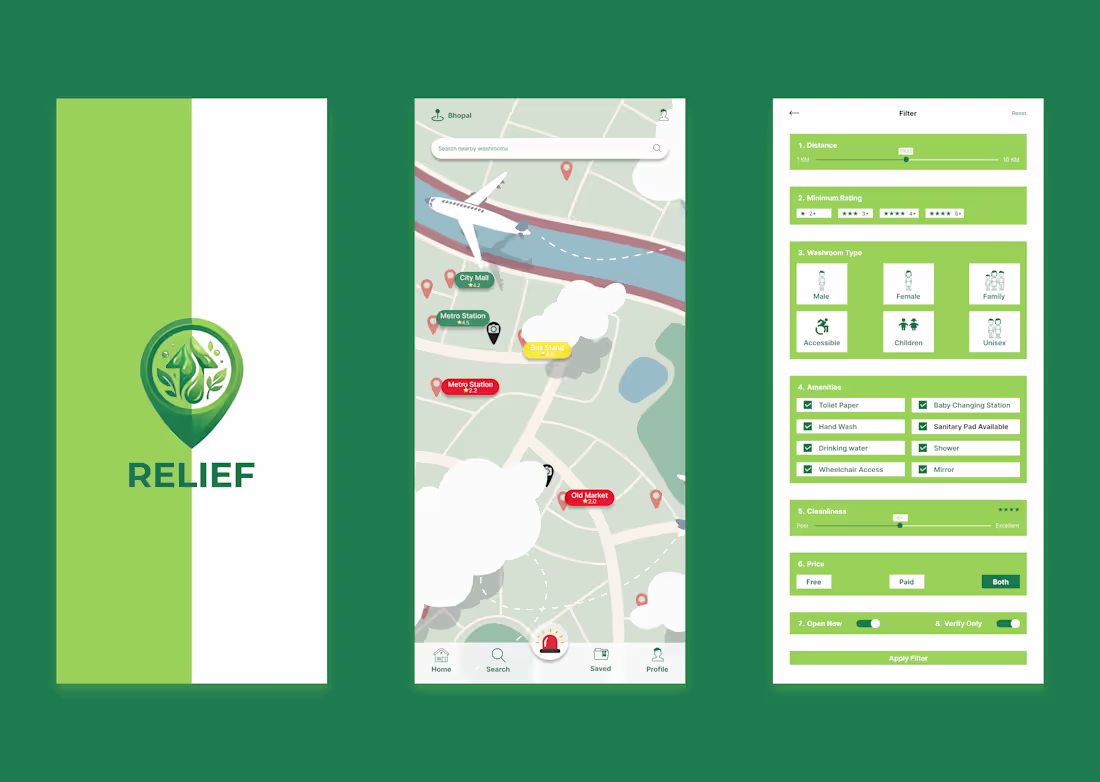 Cover image for Relief – Safe Washroom Finder