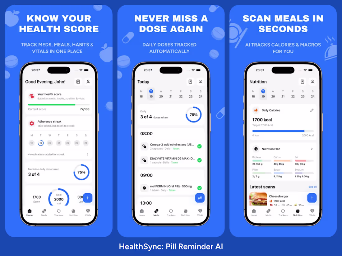 Cover image for HealthSync: Pill Reminder AI