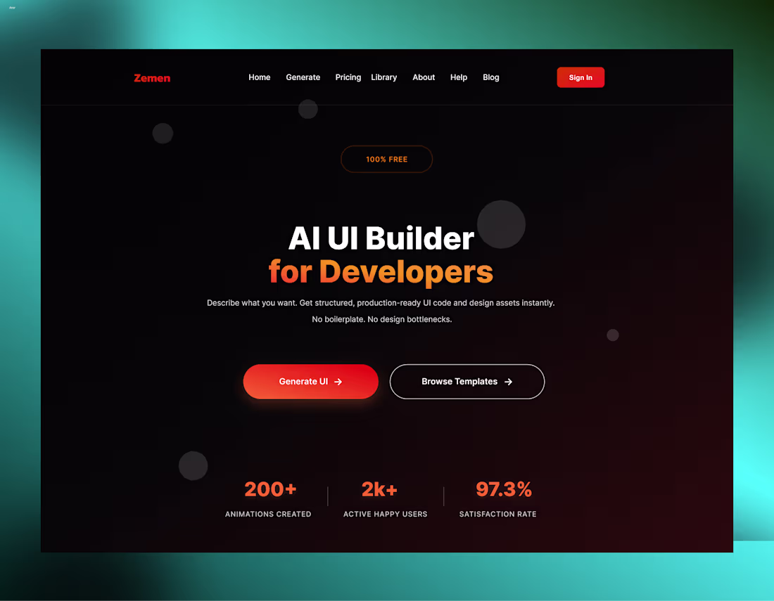 Cover image for Hero design for an AI