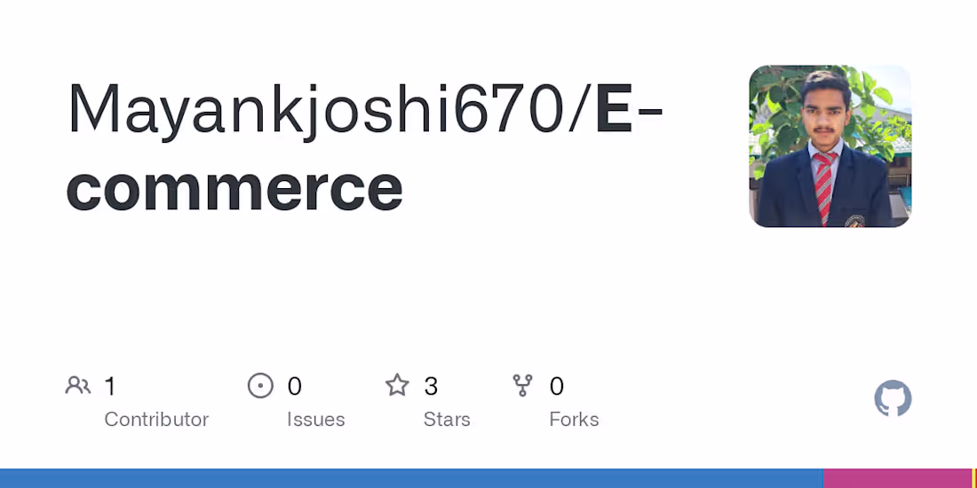 Cover image for Mayankjoshi670/E-commerce