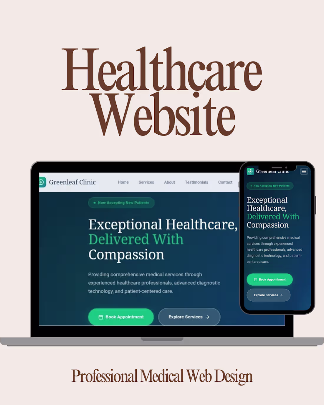 Cover image for I will design a healthcare website