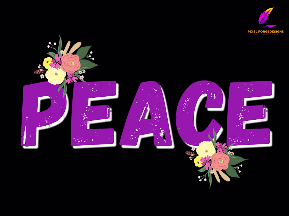 Cover image for PEACE - typography Design design for streetwear