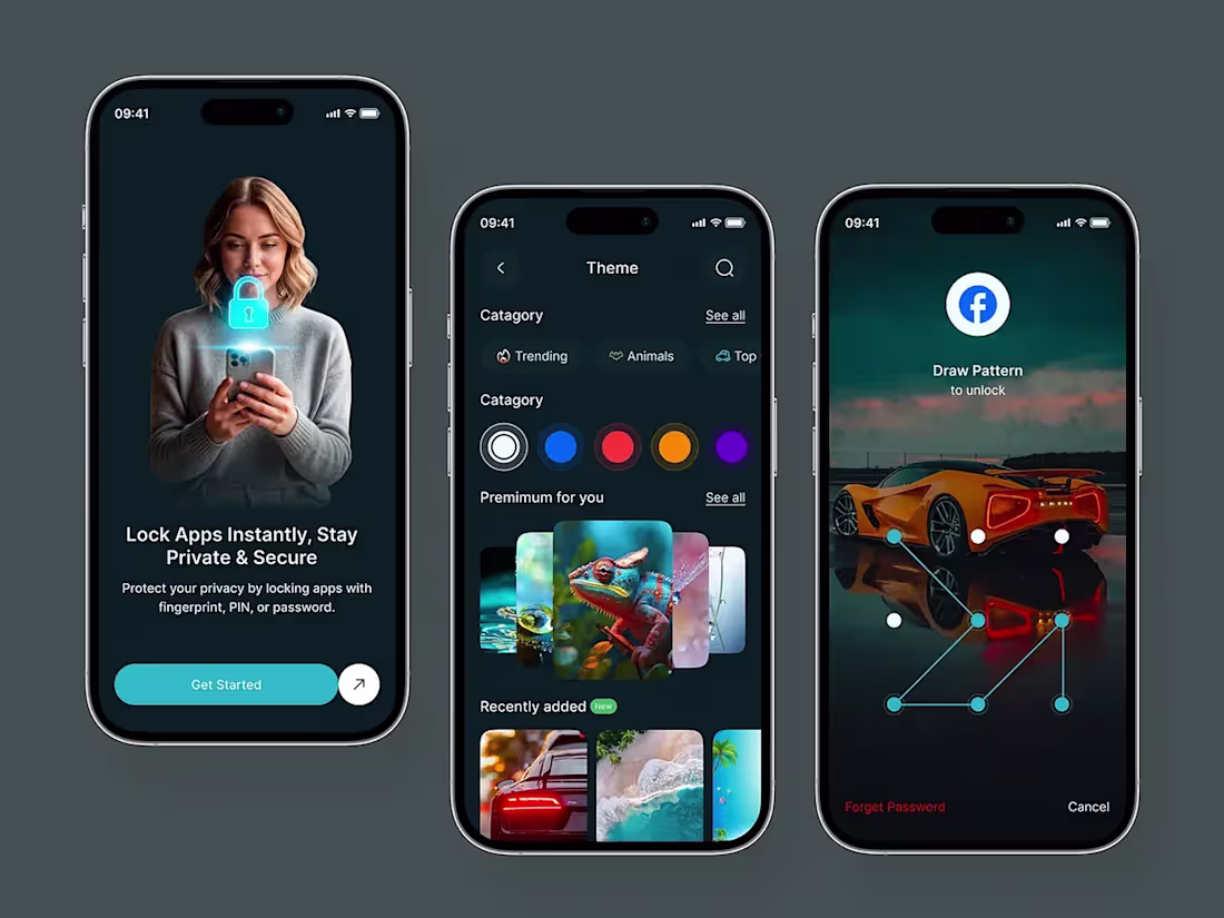 Cover image for App Lock Mobile App UI