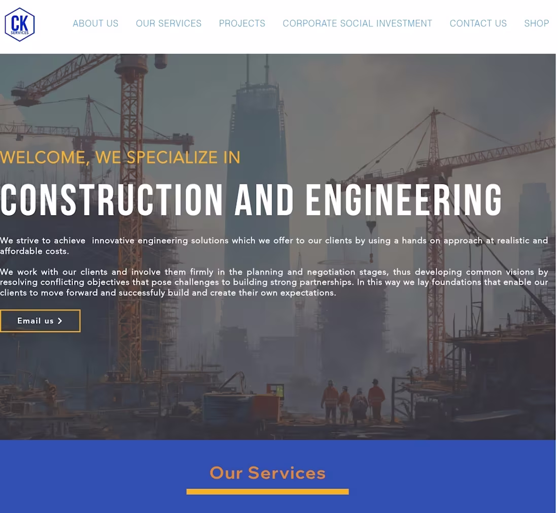 Cover image for Construction Engineering Website redesign 