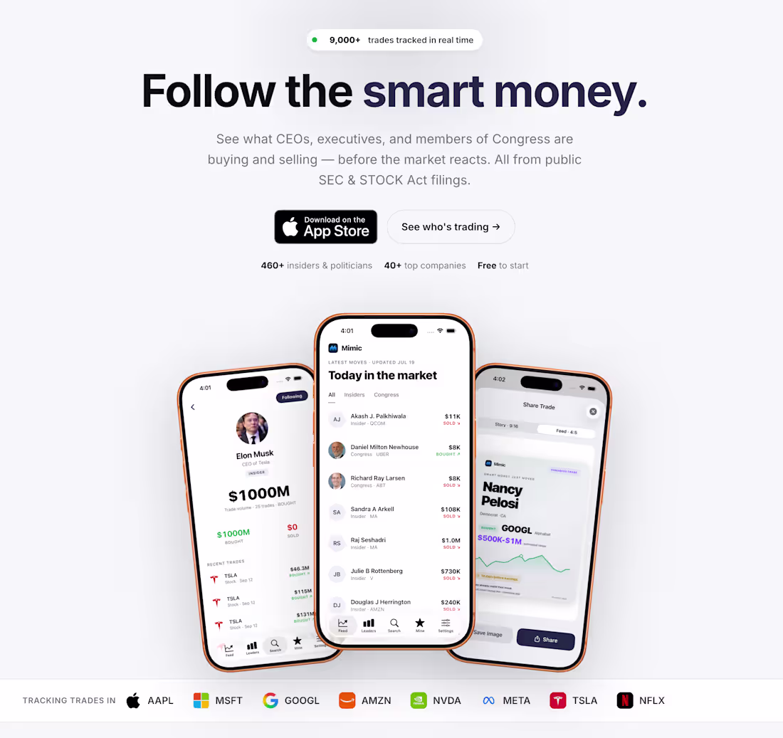 Cover image for Follow the smart money. See