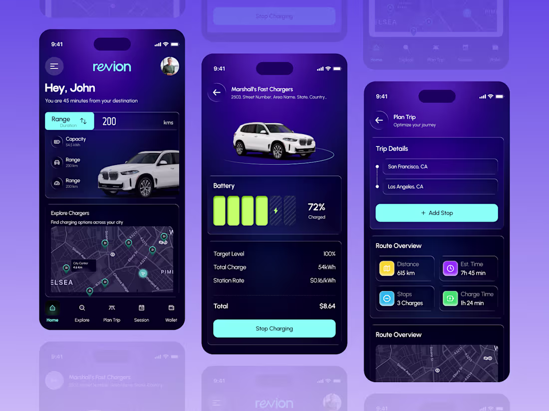 Cover image for EV Charging Mobile App UI